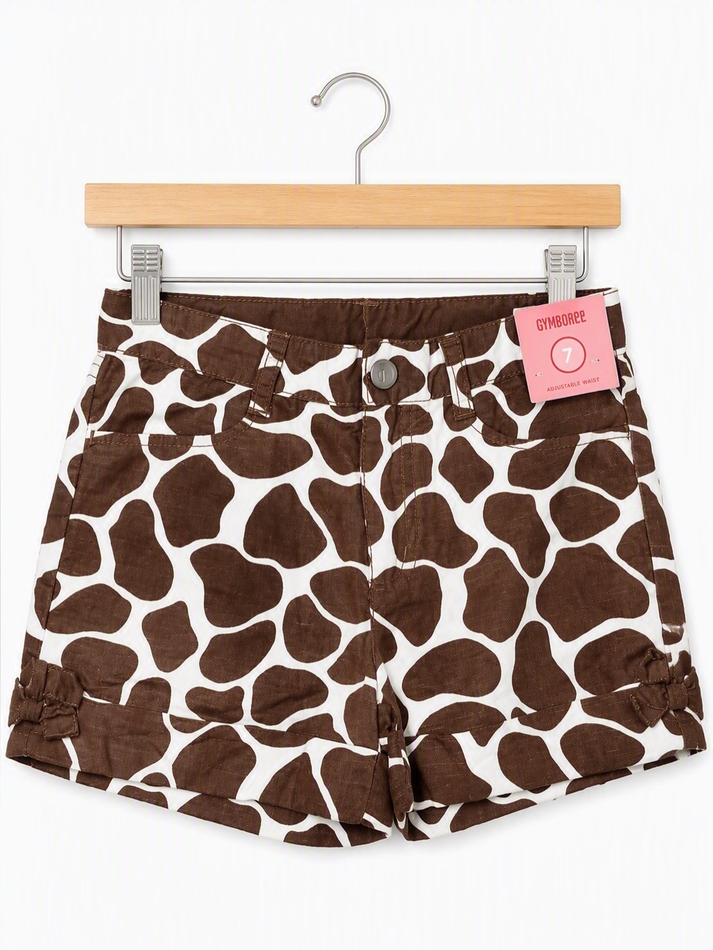 NWT Deadstock Gymboree Giraffe Print Cuffed Shorts Y2K Style 7 Whimsygoth Indie